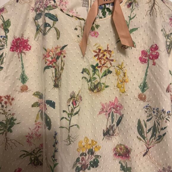 N°21 Numero Ventuno Womens Floral Print Blouse Sz 8-10 M Alessandro Dell’Acqua - Picture 3 of 10